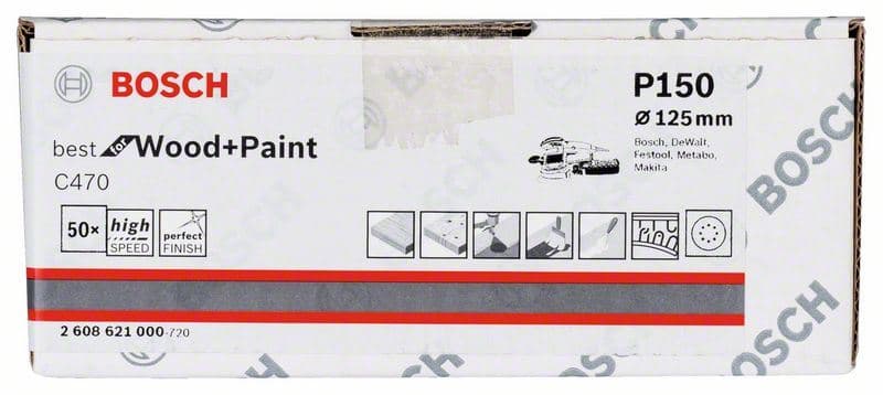 Brusni list C470, paket od 50 komada Bosch 2608621000, 125 mm, 150 - slika 2