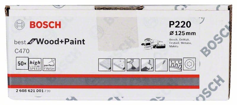 Brusni list C470, paket od 50 komada Bosch 2608621001, 125 mm, 220 - slika 2