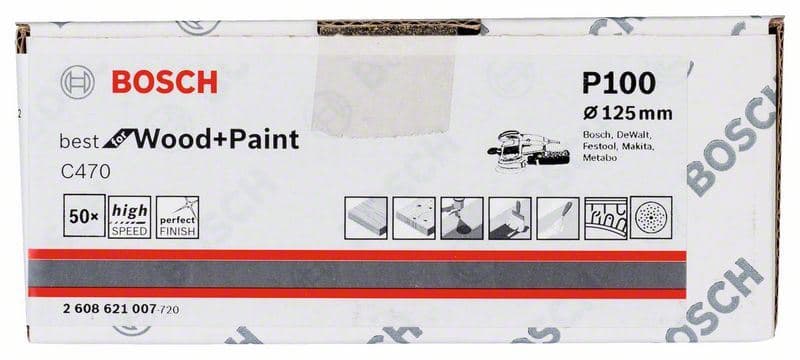 Brusni list C470, paket od 50 komada Bosch 2608621007, 125 mm, 100 - slika 2