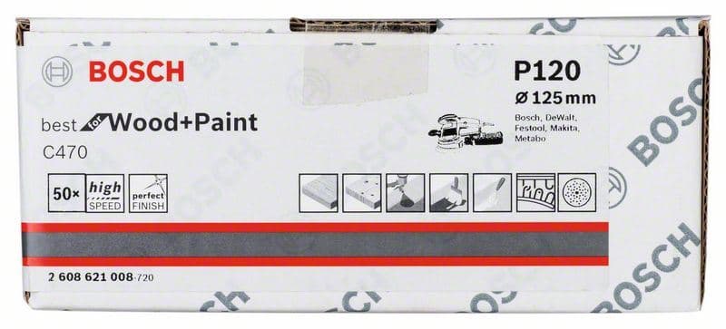 Brusni list C470, paket od 50 komada Bosch 2608621008, 125 mm, 120 - slika 2