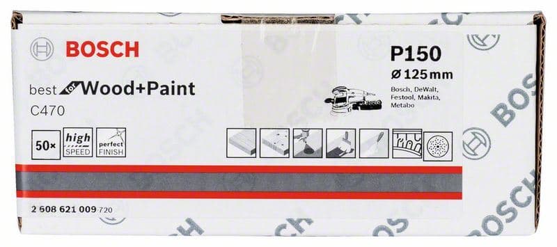 Brusni list C470, paket od 50 komada Bosch 2608621009, 125 mm, 150 - slika 2