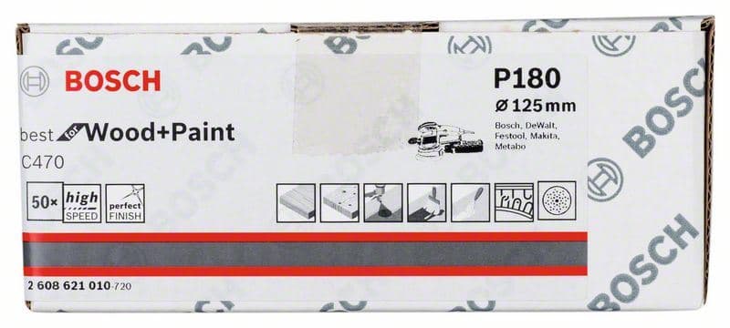 Brusni list C470, paket od 50 komada Bosch 2608621010, 125 mm, 180 - slika 2