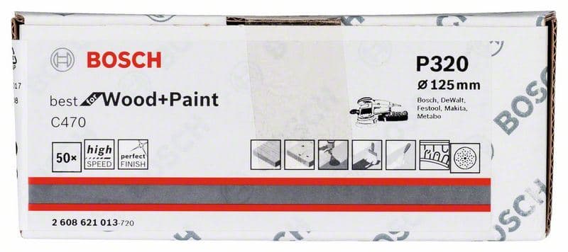 Brusni list C470, paket od 50 komada Bosch 2608621013, 125 mm, 320 - slika 2
