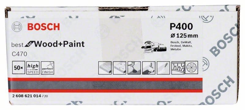 Brusni list C470, paket od 50 komada Bosch 2608621014, 125 mm, 400 - slika 2