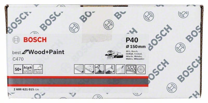 Brusni list C470, paket od 50 komada Bosch 2608621015, 150 mm, 40 - slika 2