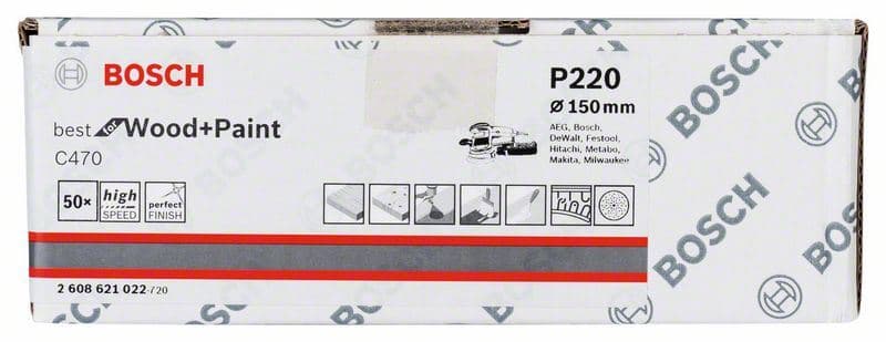 Brusni list C470, paket od 50 komada Bosch 2608621022, 150 mm, 220 - slika 2