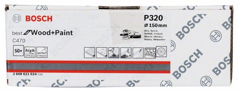 Brusni list C470, paket od 50 komada Bosch 2608621024, 150 mm, 320 - slika 2