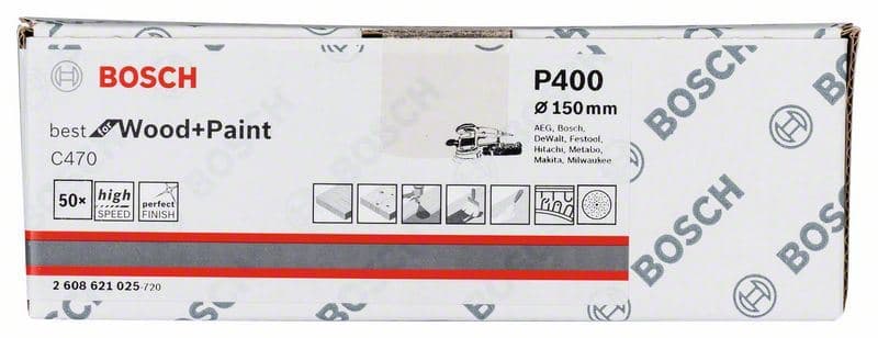 Brusni list C470, paket od 50 komada Bosch 2608621025, 150 mm, 400 - slika 2