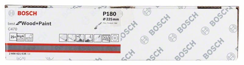 Brusni list C470, paket od 25 komada Bosch 2608621038, 225 mm, 180 - slika 2