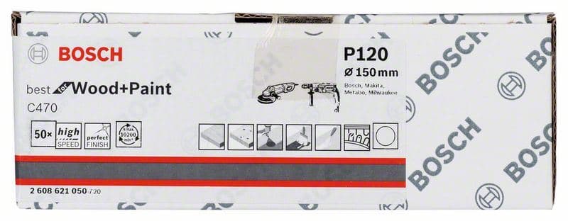 Brusni list papir C470, pakovanje od 50 komada Bosch 2608621050, 150 mm, 120 - slika 2