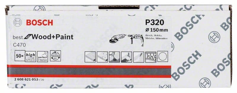 Brusni list papir C470, pakovanje od 50 komada Bosch 2608621053, 150 mm, 320 - slika 2