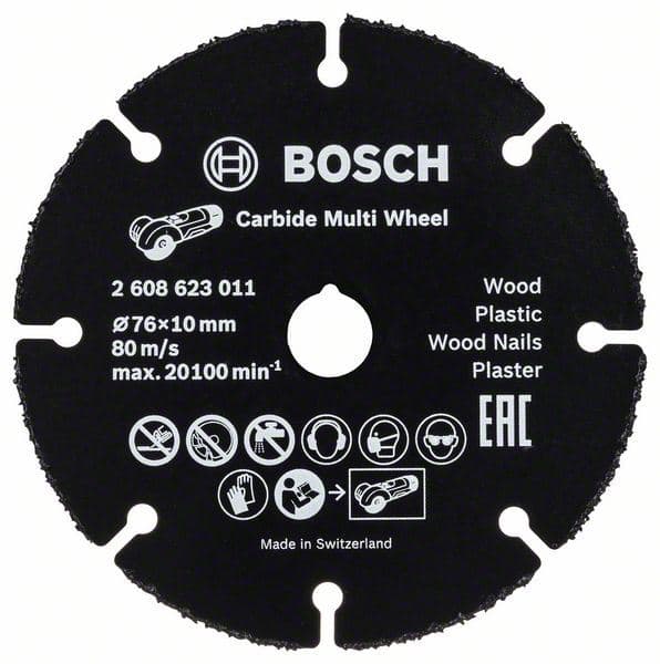 Carbide Multi Wheel rezna ploča 76 mm Bosch 2608623011, 76 mm; 1 mm; 10 mm - slika 2