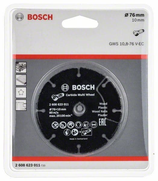 Carbide Multi Wheel rezna ploča 76 mm Bosch 2608623011, 76 mm; 1 mm; 10 mm