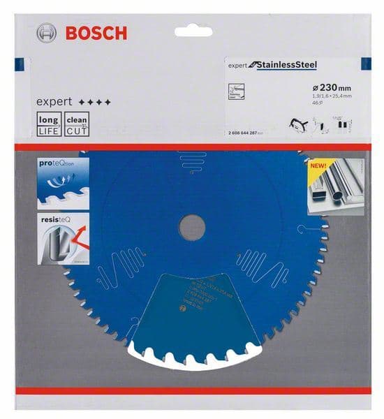 List kružne testere Expert for Stainless Steel 230 x 25,4 x 1,9 x 46 Bosch 2608644287, 230 x 25,4 x 1,9 x 46