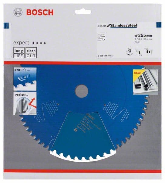 List kružne testere Expert for Stainless Steel 255 x 25,4 x 2,5 x 50 Bosch 2608644286, 255 x 25,4 x 2,5 x 50