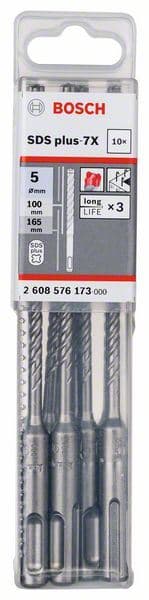 Hamer burgija SDS plus-7X Bosch 2608576173, 5 x 100 x 165 mm