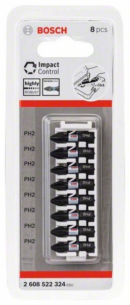 Pakovanje Impact Control nastavaka za odvrtače, 8-delno, 8xPH2 Bosch 2608522324 - slika 2