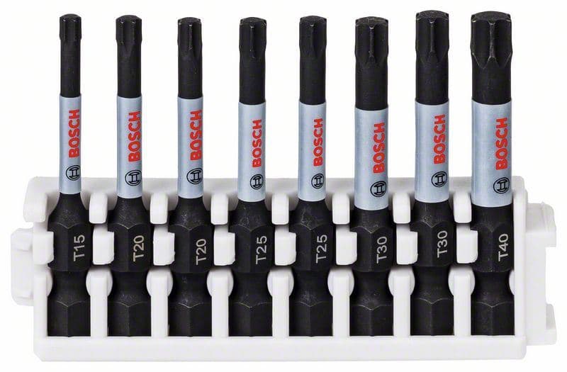 Pakovanje Impact Control nastavaka za odvrtače, 8-delno, 1xT15;2xT20;2xT25;2xT30;1xT40 Bosch 2608522329