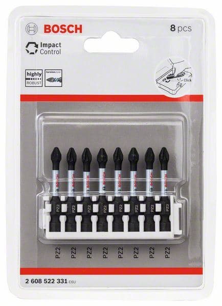 Pakovanje Impact Control nastavaka za odvrtače, 8-delno, 8xPZ2 Bosch 2608522331 - slika 2