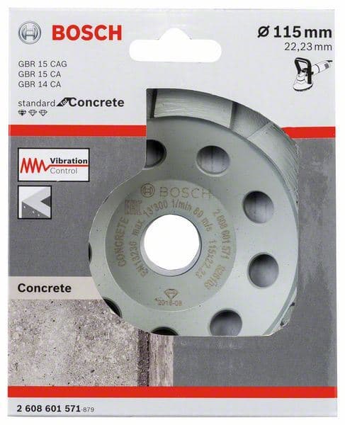 Dijamantski lončasti brus Standard for Concrete Bosch 2608601571, 115x22,23x3