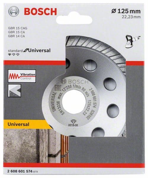 Dijamantski lončasti brus Standard for Concrete Bosch 2608601574, 125x22,23x5