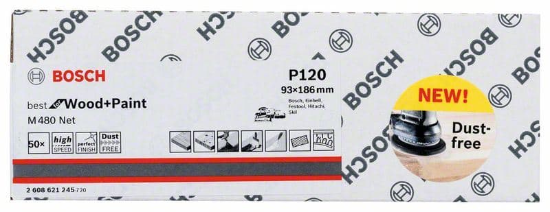Brusni list Bosch 2608621245, 93 x 186 mm, 120 - slika 2