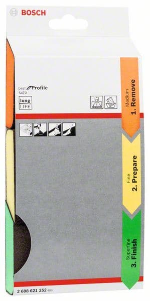 3-delni set sunđera za brušenje Bosch 2608621252, 69 x 97 x 26 mm, M, F, SF - slika 2