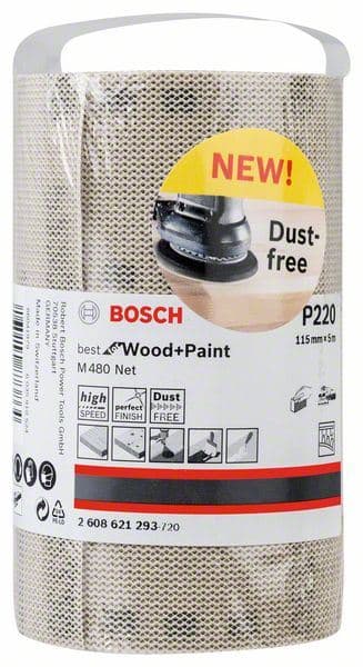Rola brusne trake Bosch 2608621293, 115 mm, 5 m, 220 - slika 2