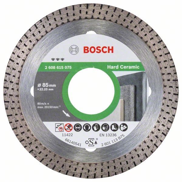 Dijamantska rezna ploča Best for Hard Ceramic Bosch 2608615075, 85x22.23x1.4x7mm - slika 2