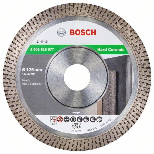 Dijamantska rezna ploča Best for Hard Ceramic Bosch 2608615077, 125x22.23x1.4x10 - slika 2