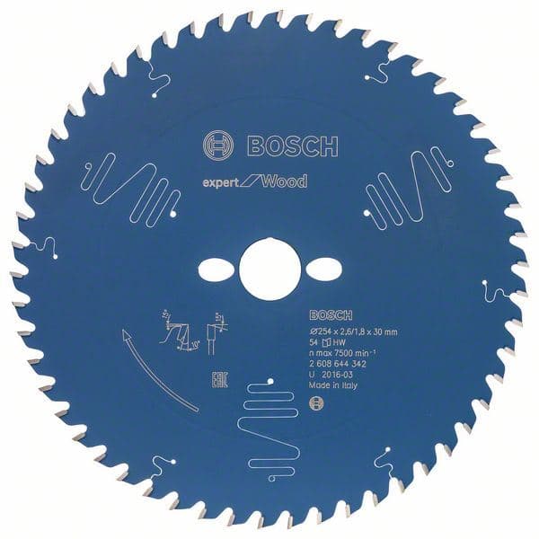 List kružne testere za drvo EX WO T 254x30-54 Bosch 2608644342, EX WO T 254x30-54 - slika 2