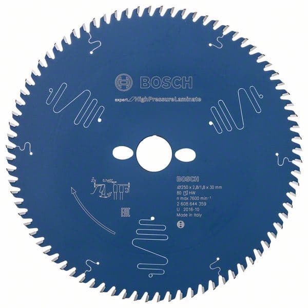 List kružne testere za laminat EX TR T 250x30-80 Bosch 2608644359, EX TR T 250x30-80 - slika 2