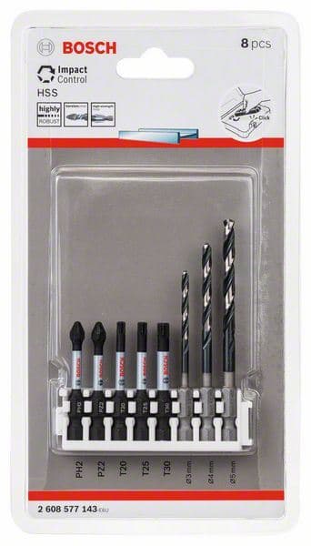 HSS Impact 3,4,5mm; Impact Power bit 50mm PH2, PZ2, T20, T25, T30 Bosch 2608577143 - slika 2