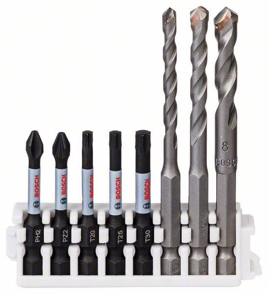 Hex-9 Ceramic 5,6,8mm; Impact Power bit 50mm PH2, PZ2, T20, T25, T30 Bosch 2608577145
