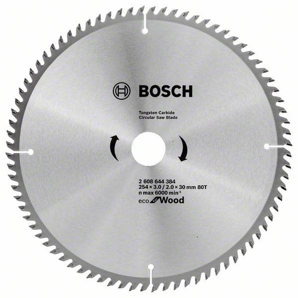 List kružne testere za drvo Ø254x2,5x30/80z Eco Bosch 2608644384 - slika 2