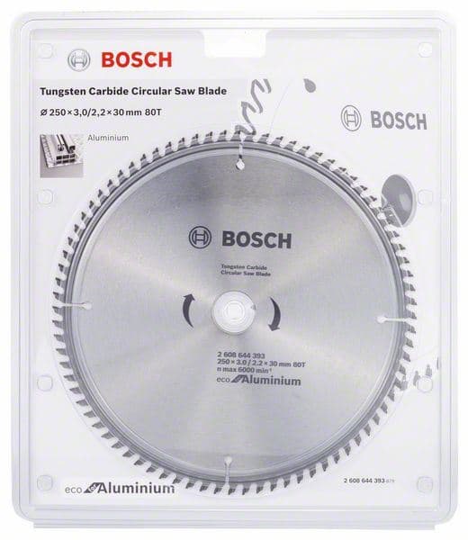 List kružne testere Eco for Aluminium Bosch 2608644393, Ø250x3,0x30/80z