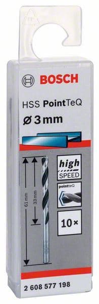 HSS spiralna burgija PointTeQ 3,0 mm Bosch 2608577198, 1 komad