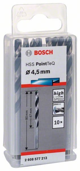 HSS spiralna burgija PointTeQ 4,5 mm Bosch 2608577213, 1 komad