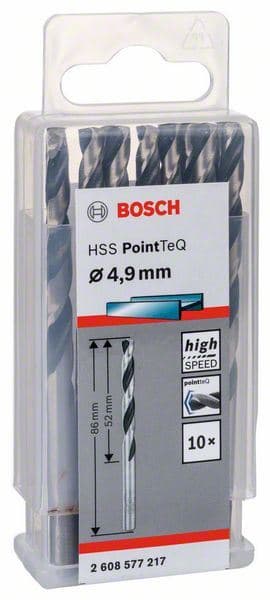 HSS spiralna burgija PointTeQ 4,9 mm Bosch 2608577217