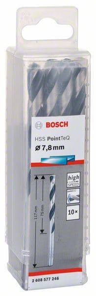 HSS spiralna burgija PointTeQ 7,8 mm Bosch 2608577246