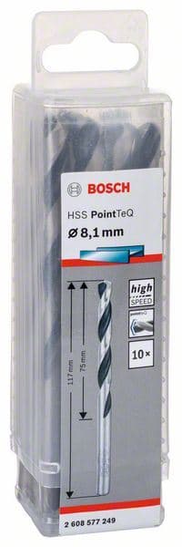 HSS spiralna burgija PointTeQ 8,1 mm Bosch 2608577249