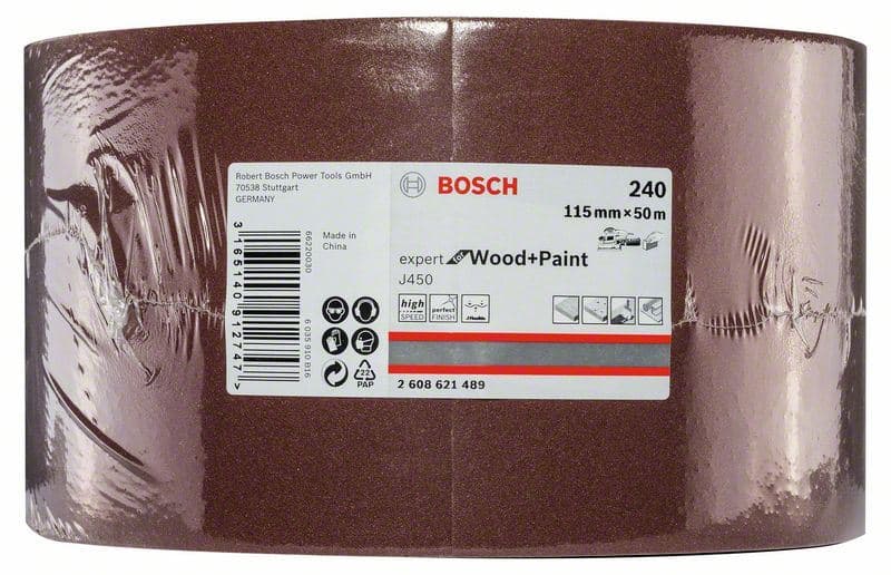 J450 Expert for Wood and Paint, 115 mm X 50 m, G240 Bosch 2608621489, 115mm X 50m, G240 - slika 2