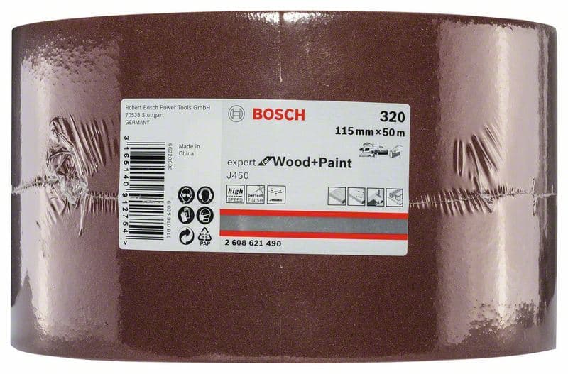 J450 Expert for Wood and Paint, 115 mm X 50 m, G320 Bosch 2608621490, 115mm X 50m, G320 - slika 2