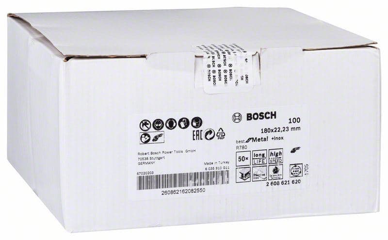 Brusni fiber disk R780, Best for Metal + Inox Bosch 2608621620, 180 x 22,23 mm, G100