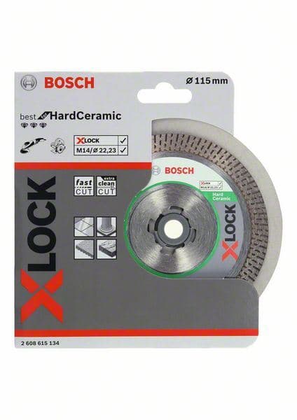 X-LOCK Best for Hard Ceramic dijamantska rezna ploča 115x22,23x1,4x10 Bosch 2608615134, 115x22,23x1.6x10 mm