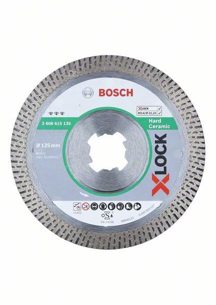 X-LOCK Best for Hard Ceramic dijamantska rezna ploča 125x22,23x1,6x10 Bosch 2608615135, 125x22.23x1.6x10 mm - slika 3