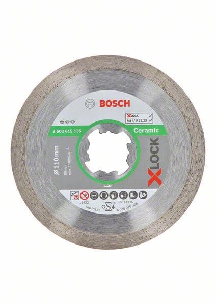 X-LOCK Standard for Ceramic dijamantska rezna ploča 110x22,23x1,6x7,5 Bosch 2608615136, 110 x 22,23 x 1,6 x 7,5 mm - slika 2