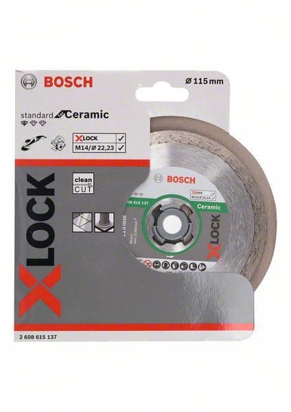 X-LOCK Standard for Ceramic dijamantska rezna ploča 115x22,23x1,6x7 Bosch 2608615137, 115 x 22,23 x 1,6 x 7 mm - slika 2