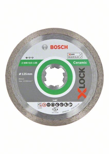 X-LOCK Standard for Ceramic dijamantska rezna ploča 125x22,23x1,6x7 Bosch 2608615138, 125 x 22,23 x 1,6 x 7 mm - slika 2