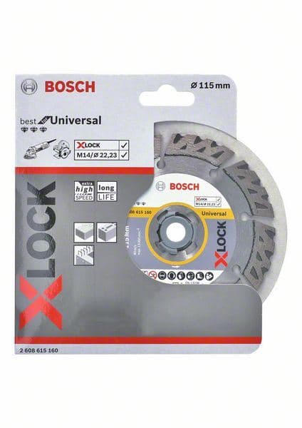 X-LOCK Best for Universal 115x22,23x2,2x12 Bosch 2608615160, 115 x 22,23 x 2,4 x 12 mm